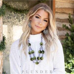 Plunder Design "Evergreen" Necklace Women’s Jewelry Velvet Holiday